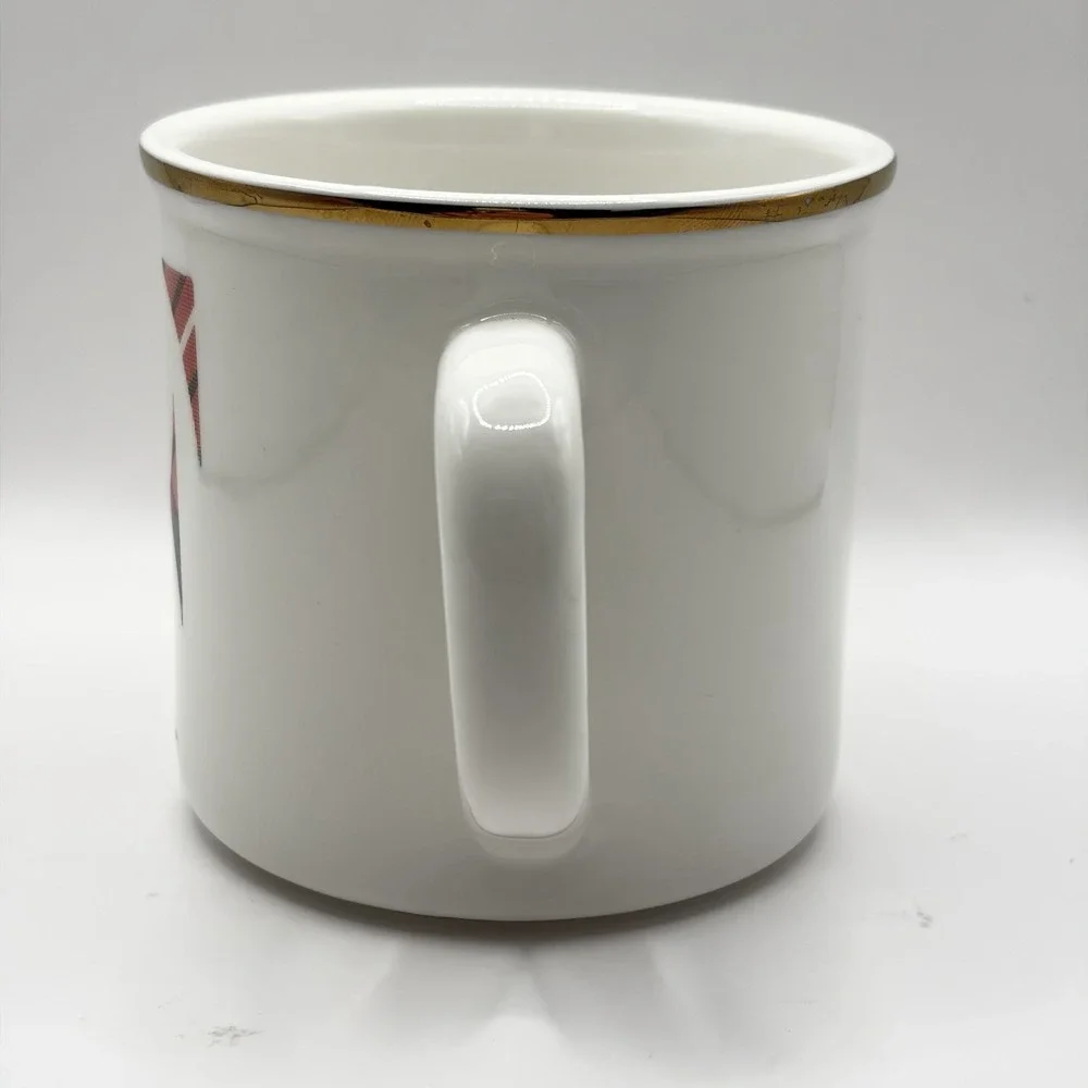 Pottery Barn‎ Stewart Plaid Initial Mug 